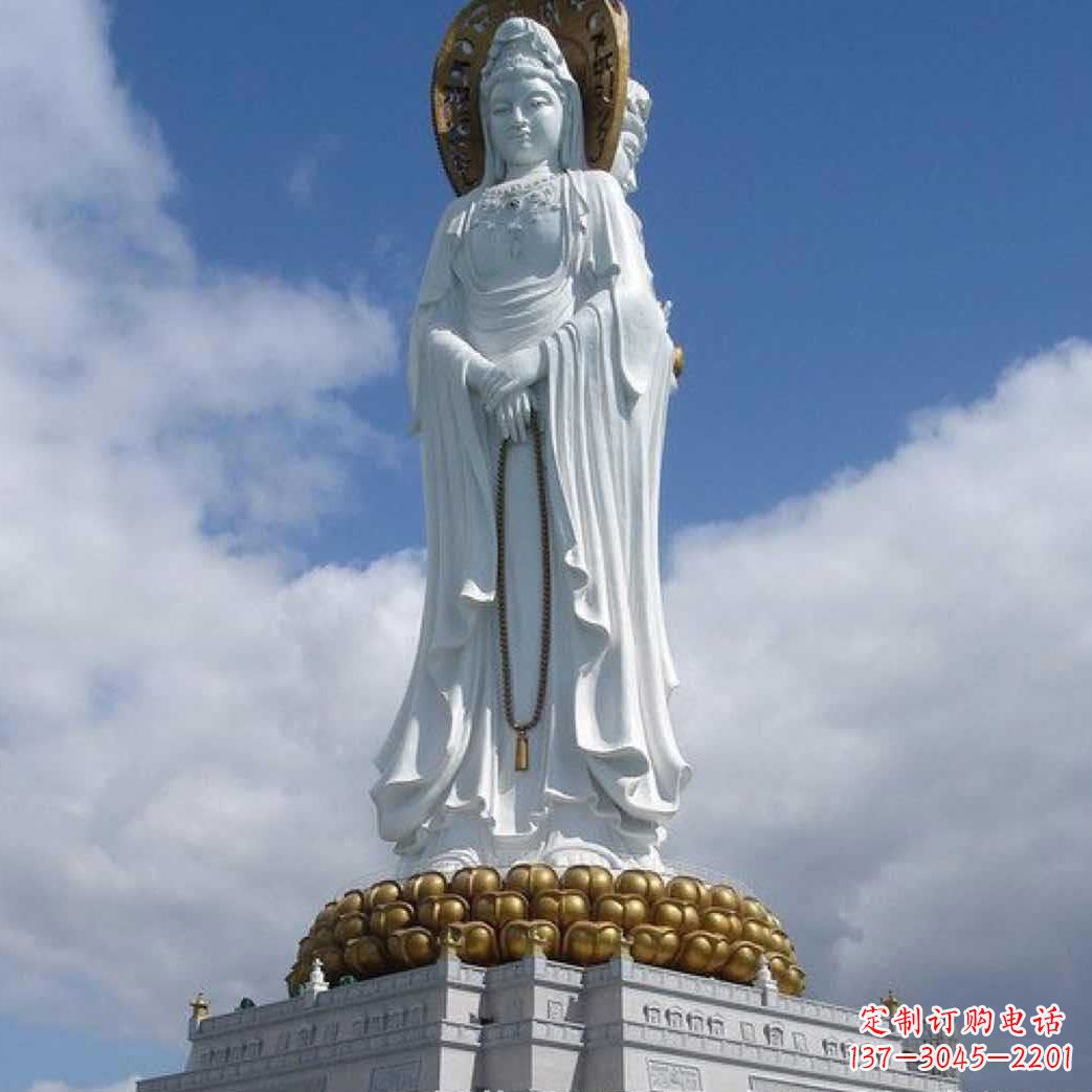 保定汇聚神灵精灵的大型观音石雕