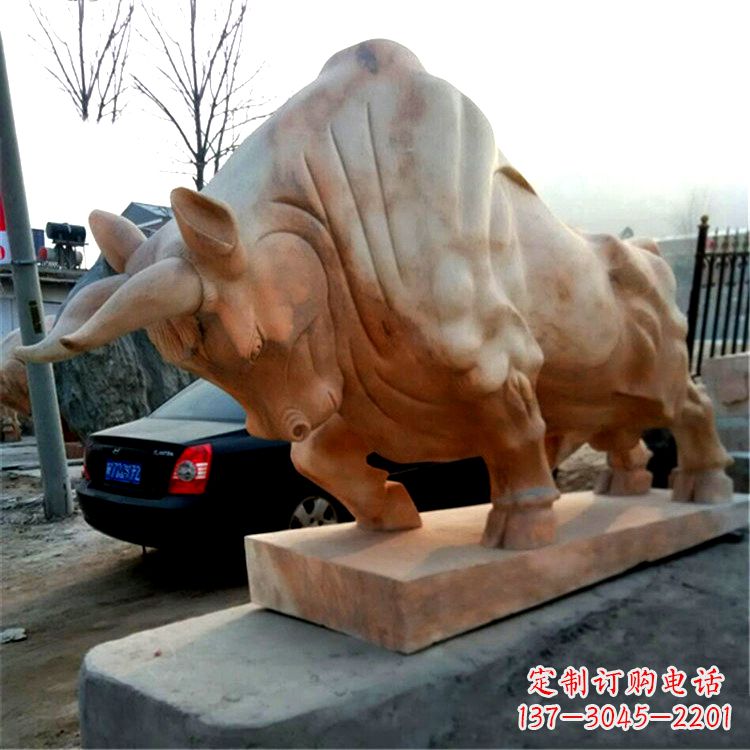 保定大型石雕开荒牛劲牛动物雕塑