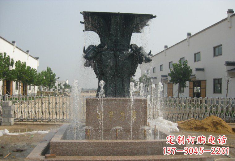 保定精美铜制喷泉雕塑