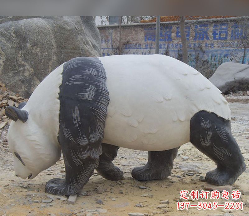 保定特色熊猫石雕定制