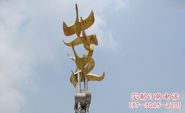 保定大雁不锈钢梦想雕塑