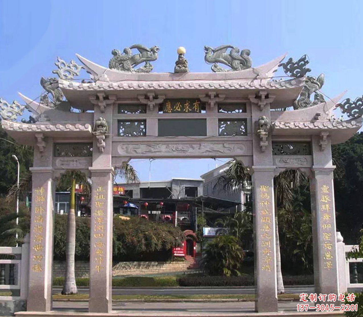 保定精美石雕牌坊雕塑——传承文化的艺术精品