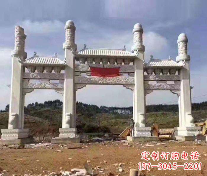 保定 道路大理石牌坊雕塑