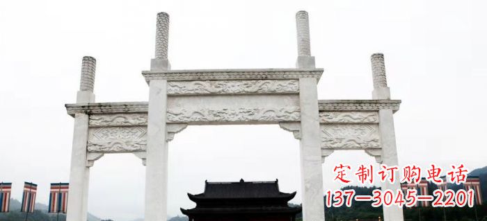 保定领雕塑-定制道路牌坊雕塑