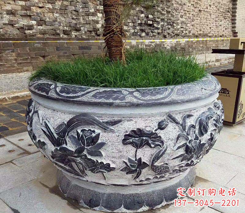 保定道路景观花盆石雕
