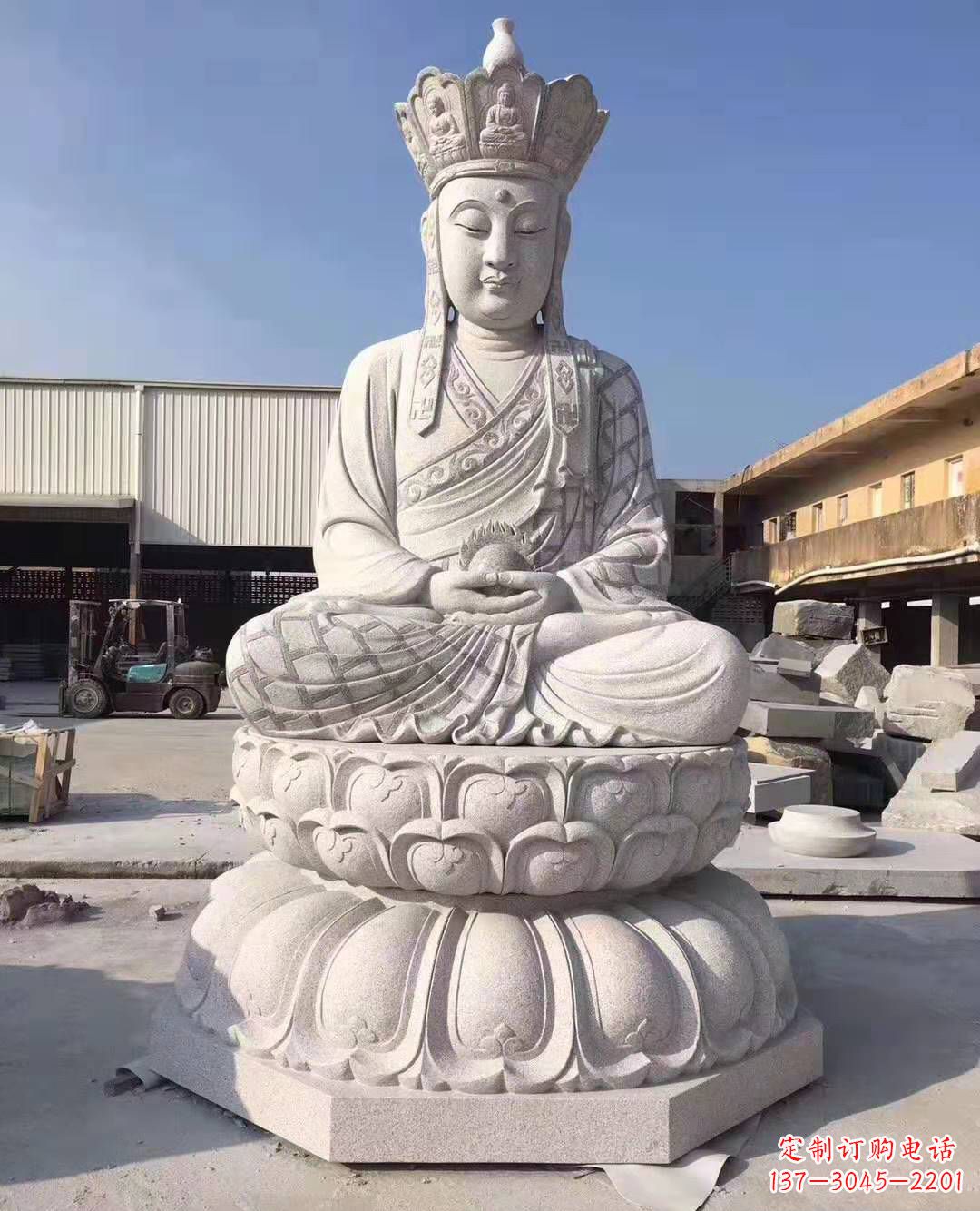 保定精美雕塑——地藏王石雕佛像摆件