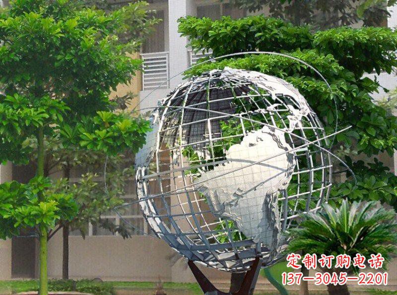 保定精美装饰的不锈钢地球雕塑