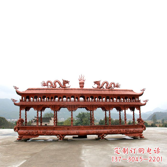 保定精美铜香炉雕塑