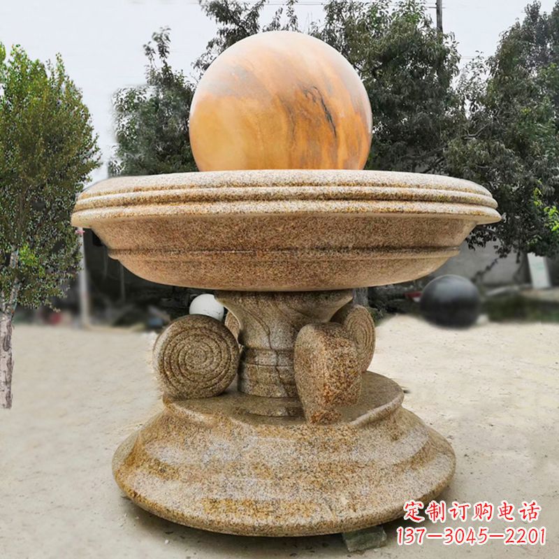 保定中领雕塑最具创意的电动风水球雕塑