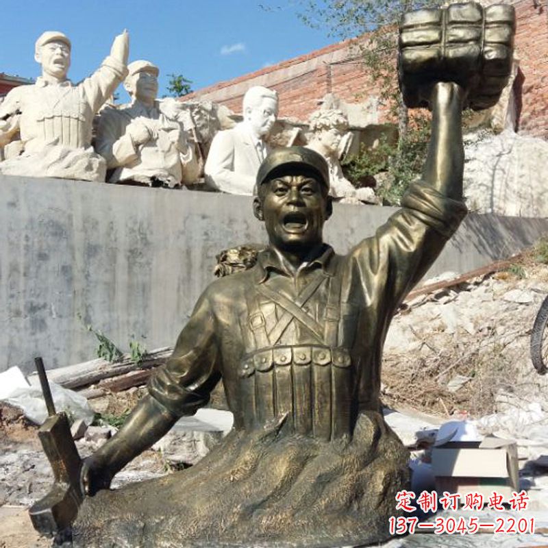 保定董存瑞仿铜头像雕塑