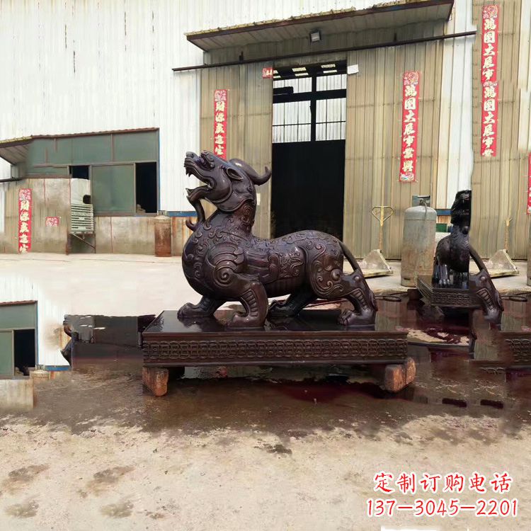 保定独角兽铸铜雕塑—精雕细琢的艺术瑰宝