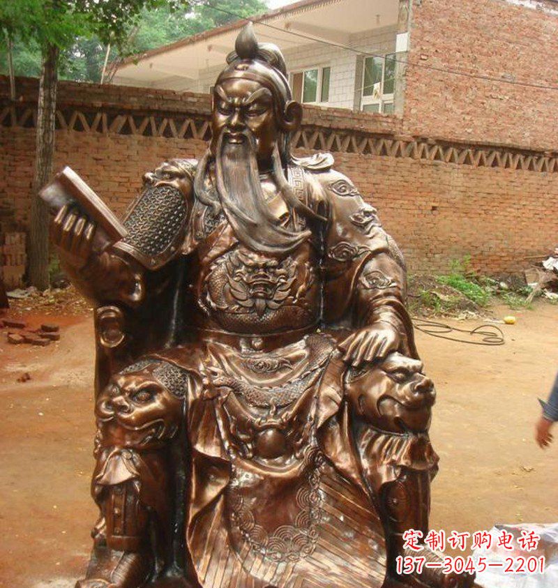 保定传承古典文化,唯美古典雕塑-关公铜雕