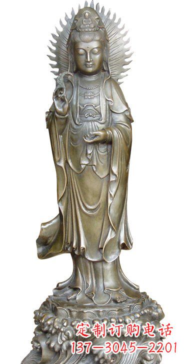 保定渡海观音铜雕塑,定制专属你的福缘