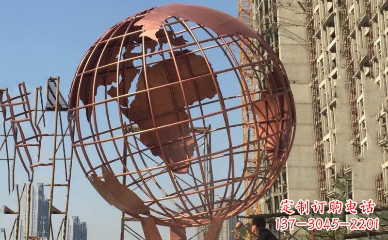 保定锻铜不锈钢地球雕塑