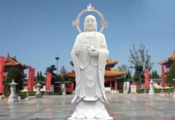 保定大理石地藏菩萨雕塑象征佛法的传承
