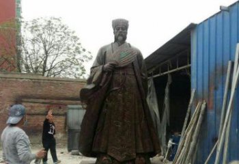 保定典雅大型立式诸葛亮铜雕