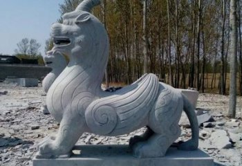 保定独角兽雕塑，神兽石雕带你穿越回古老神话中