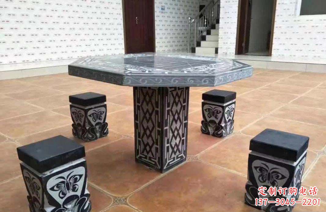 保定多边形仿古石桌凳