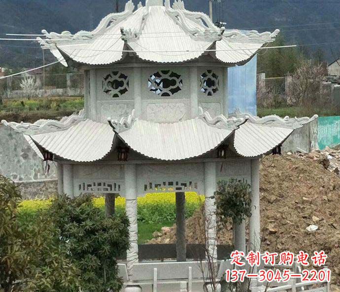 保定古典凉亭石雕