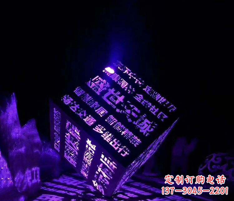 保定发光不锈钢字体艺术雕塑