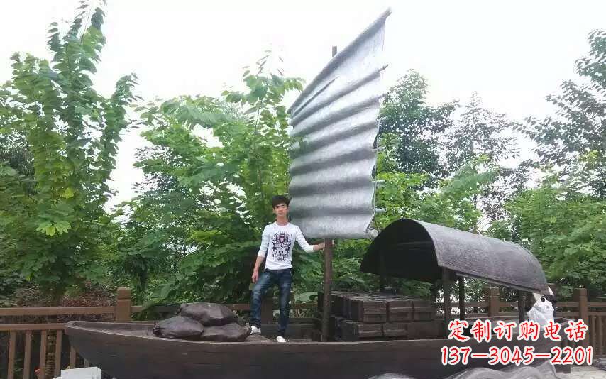 保定帆船景观铜雕