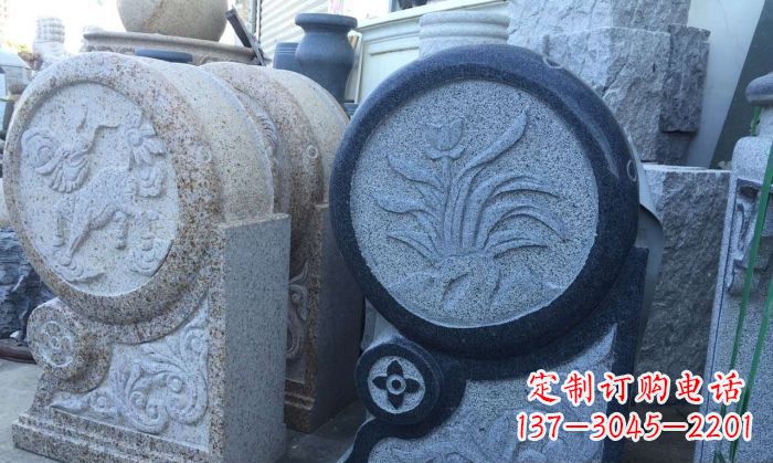 保定传统仿古抱鼓门墩雕塑