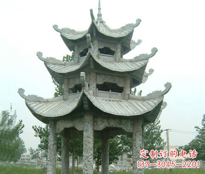 保定仿古多层石雕凉亭