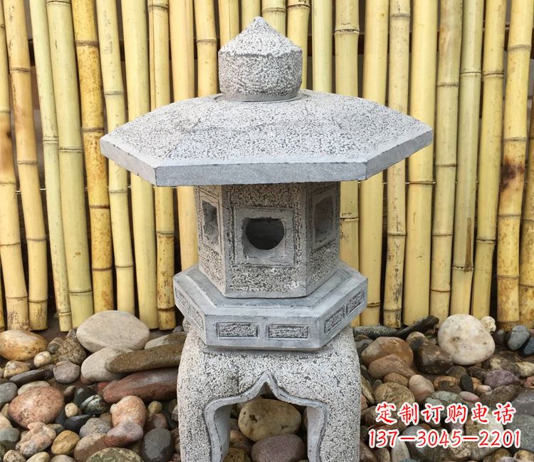 保定精美仿古灯笼石雕