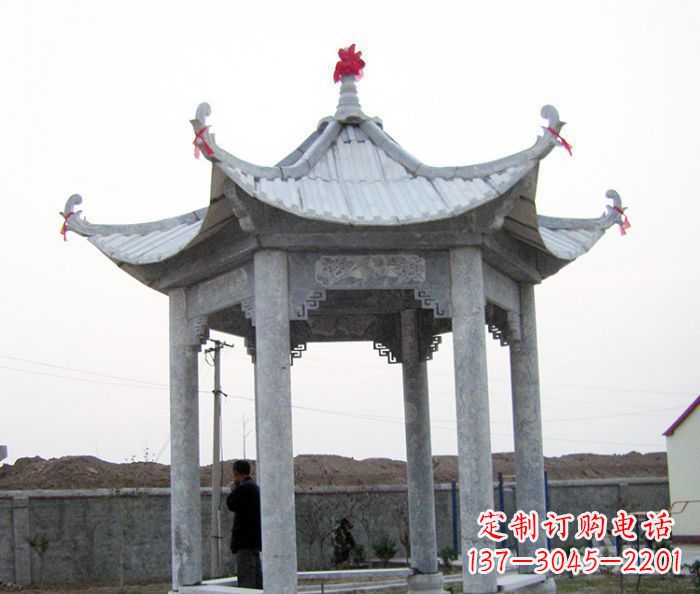 保定仿古六角石雕凉亭