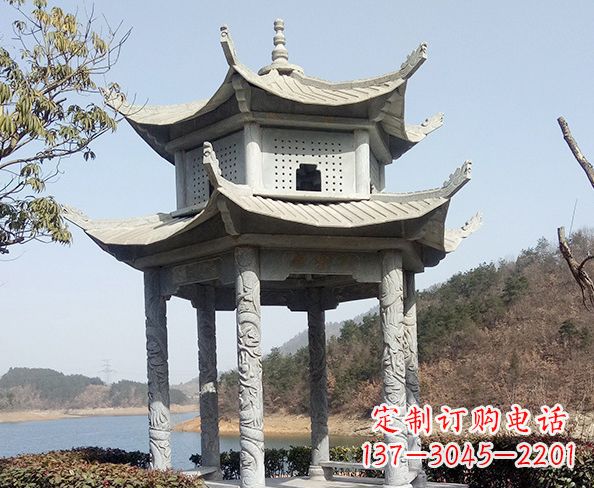 保定古典凉亭石雕