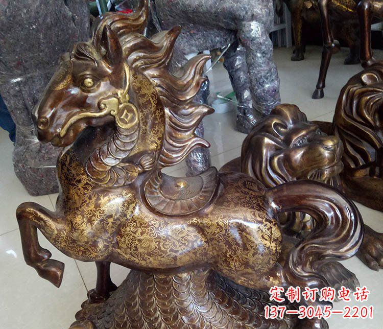 保定仿古雕塑马摆件