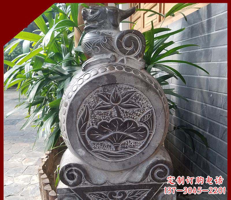 保定精致仿古门墩雕塑