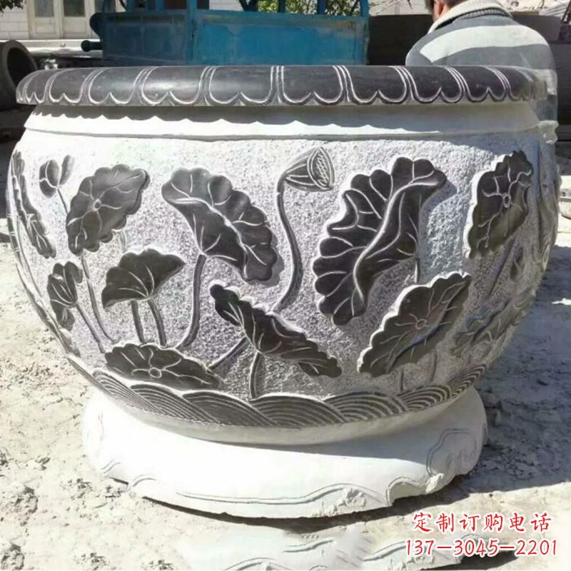保定仿古青石做旧水缸