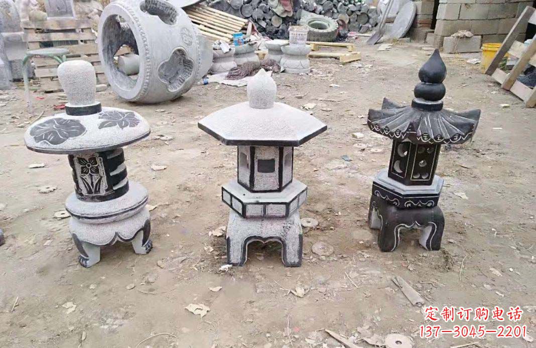 保定传统仿古石灯雕塑