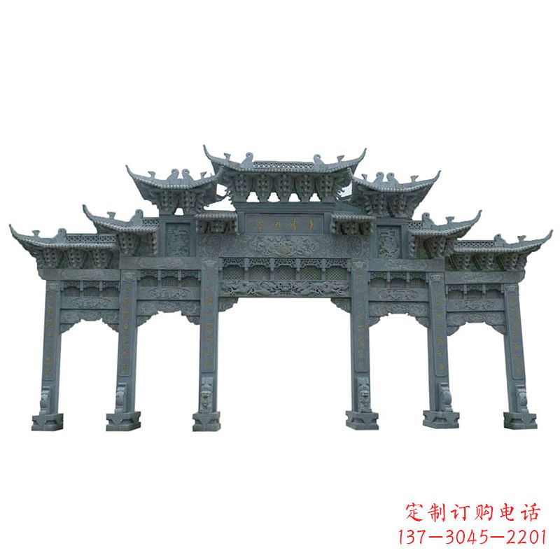 保定中领雕塑牌楼石雕艺术定制的精美雕塑