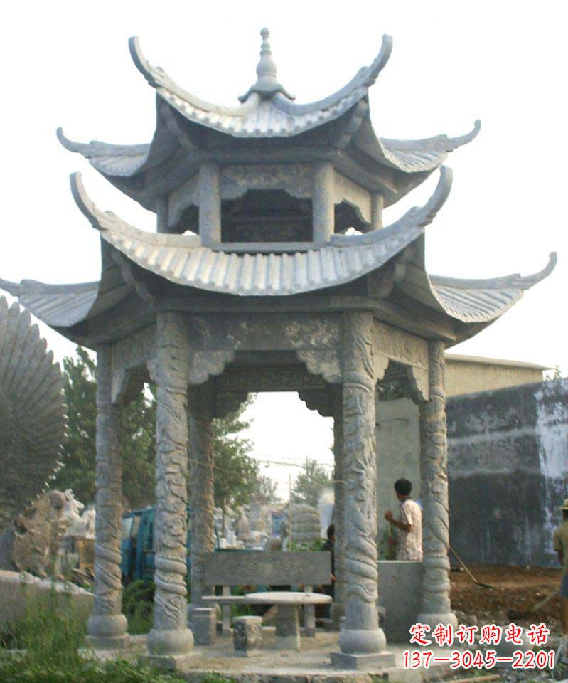 保定传统工艺石雕凉亭，精美细致，给你温馨家园