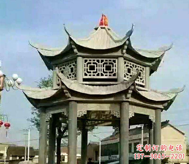 保定精美仿古石凉亭雕塑