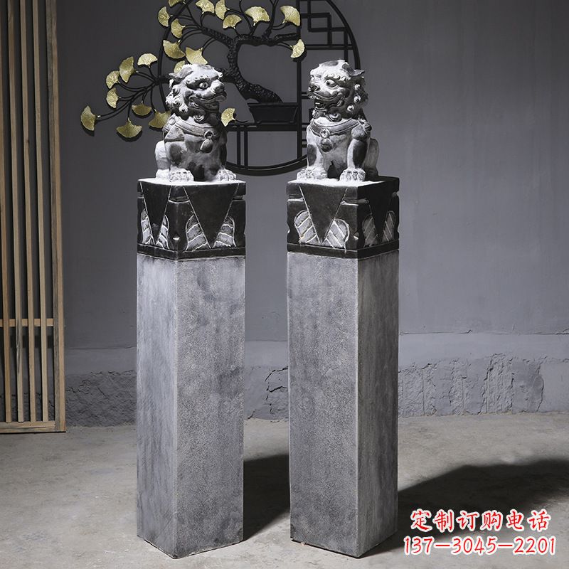 保定仿古石狮子雕塑