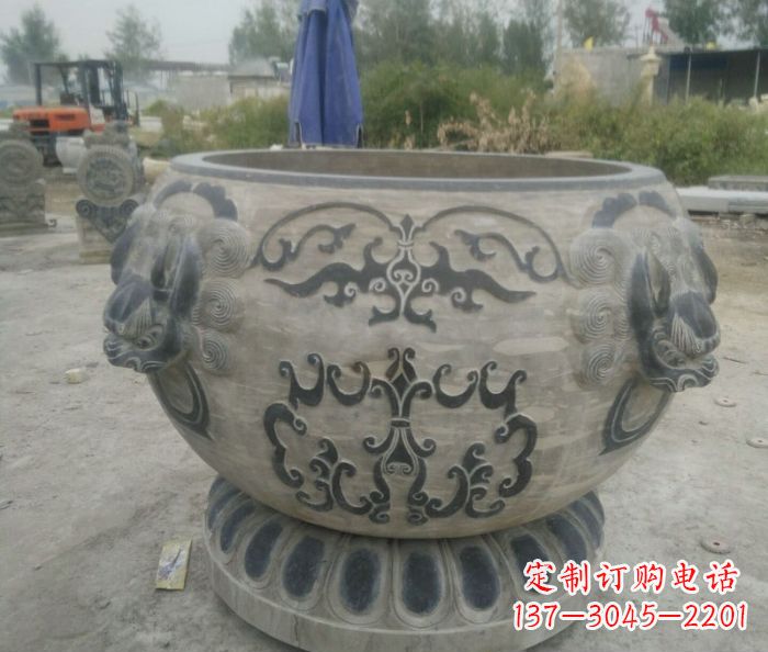 保定仿古圆形水缸石雕