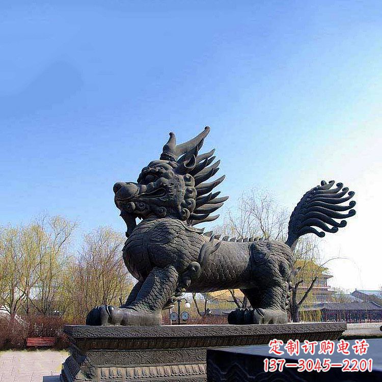 保定古典麒麟雕塑,精美绝伦
