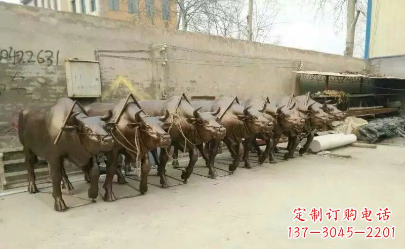 保定仿铜玻璃钢动物雕塑