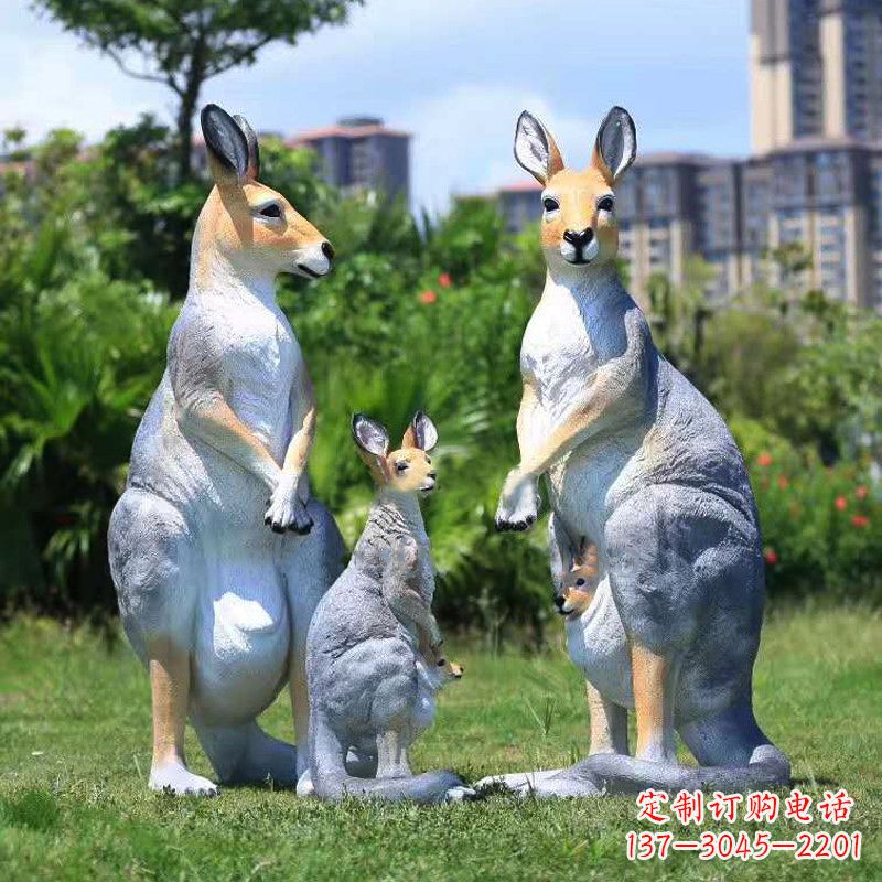 保定仿真袋鼠玻璃钢雕塑