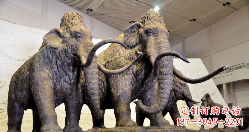 保定仿真大象玻璃钢动物雕塑