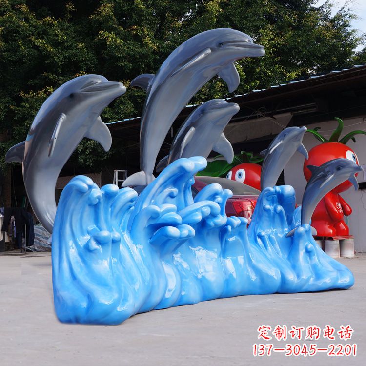 保定仿真海豚玻璃钢雕塑