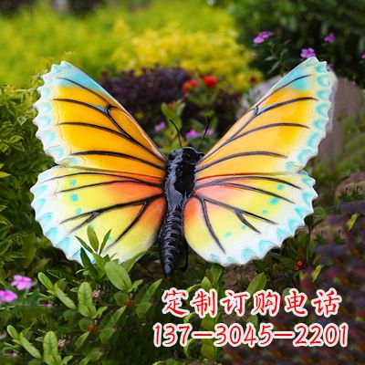 保定黄蓝色蝴蝶雕塑