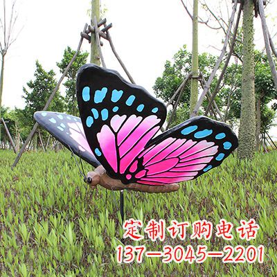 保定仿真蝴蝶_紫蓝黑款100x95x60