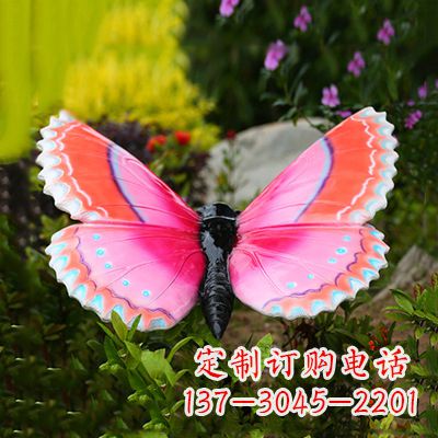 保定仿真蝴蝶_紫红色款80x68x35