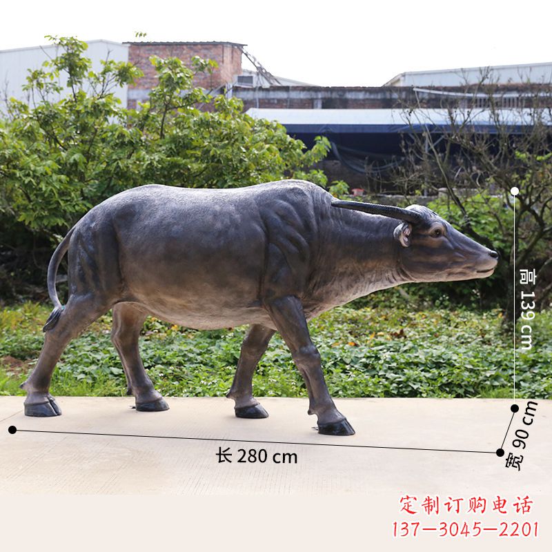 保定仿真水牛动物雕塑