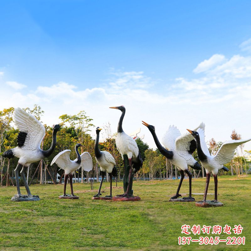 保定仿真仙鹤公园动物雕塑