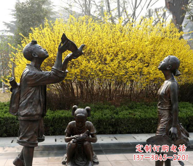 保定精致可爱的儿童铜雕